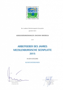 urkunde arbeitgeber d. jahres